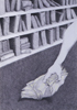 Grazia Gottarelli</br>La concretezza dei pensieri - La biblioteca - Il bibliotecario distratto - Il libro raccolto</br>2004, biro su cartoncino Bristol, 70 x 50 cm