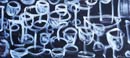 Roberto Bertazzon<br/>BLACK GLASSES (Collezione Glasses)<br/>Smalti su tela, cm80x180